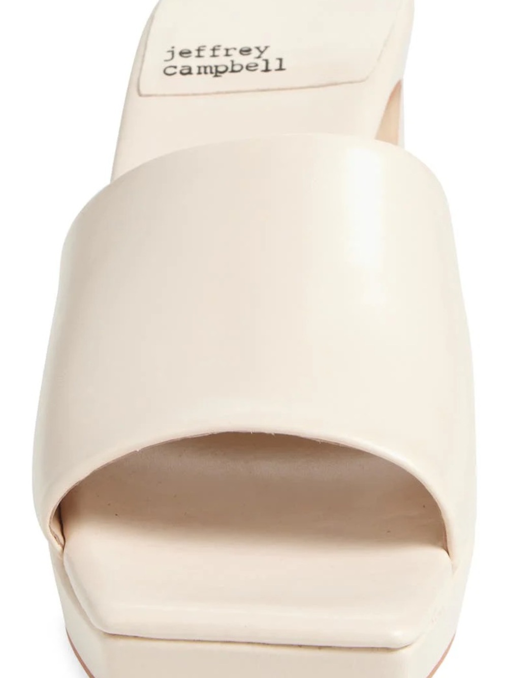 Jeffrey Campbell Cream Platform Slide Mule